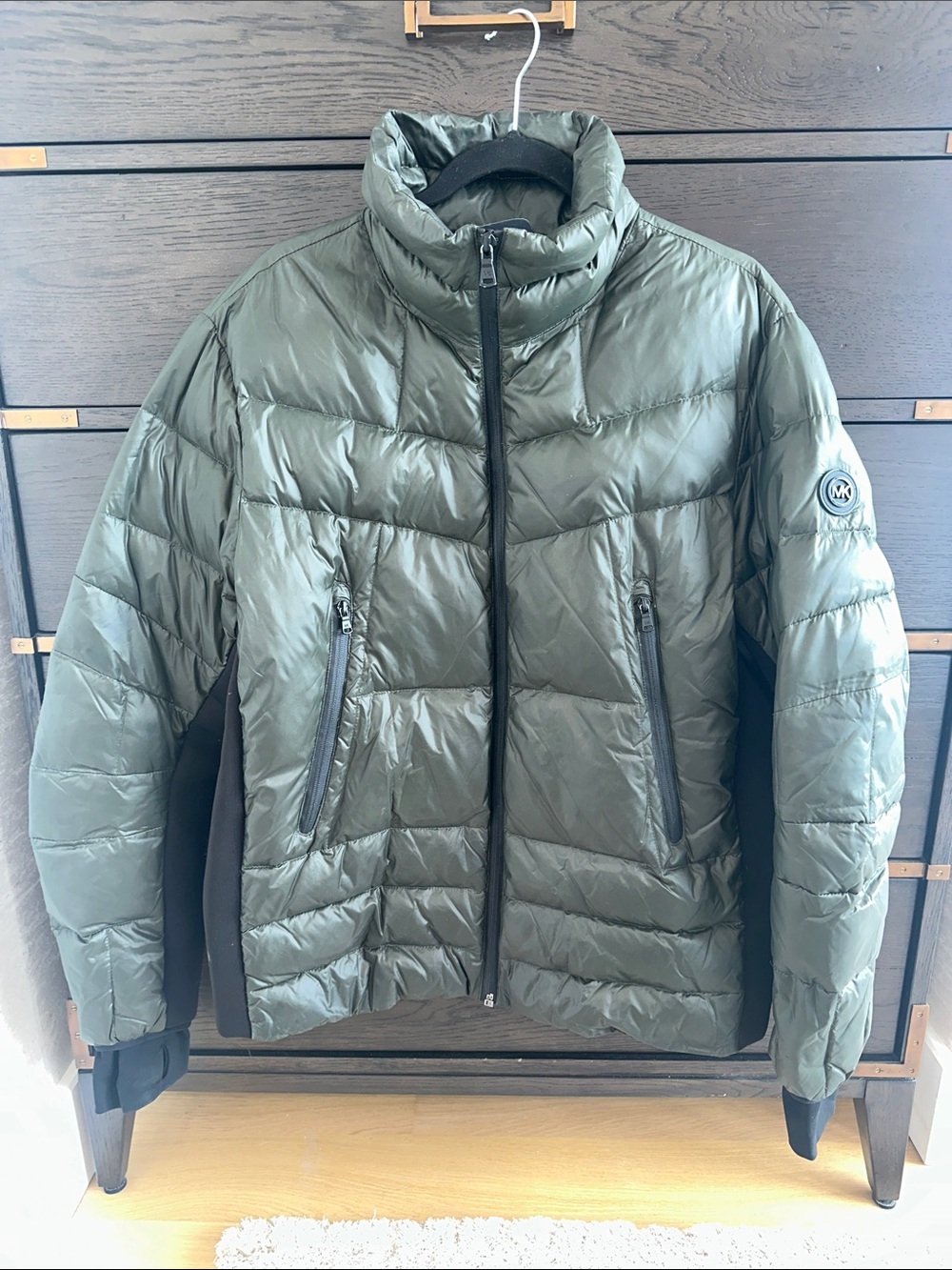 MICHAEL Michael Kors Olive Green Quilted Puffer Jacket